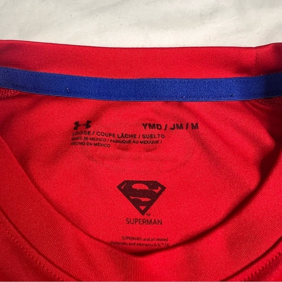 Under Armour UA Boys Superman Shirt Youth Long Sleeve DC Comics YMD L021024 - Picture 3 of 4